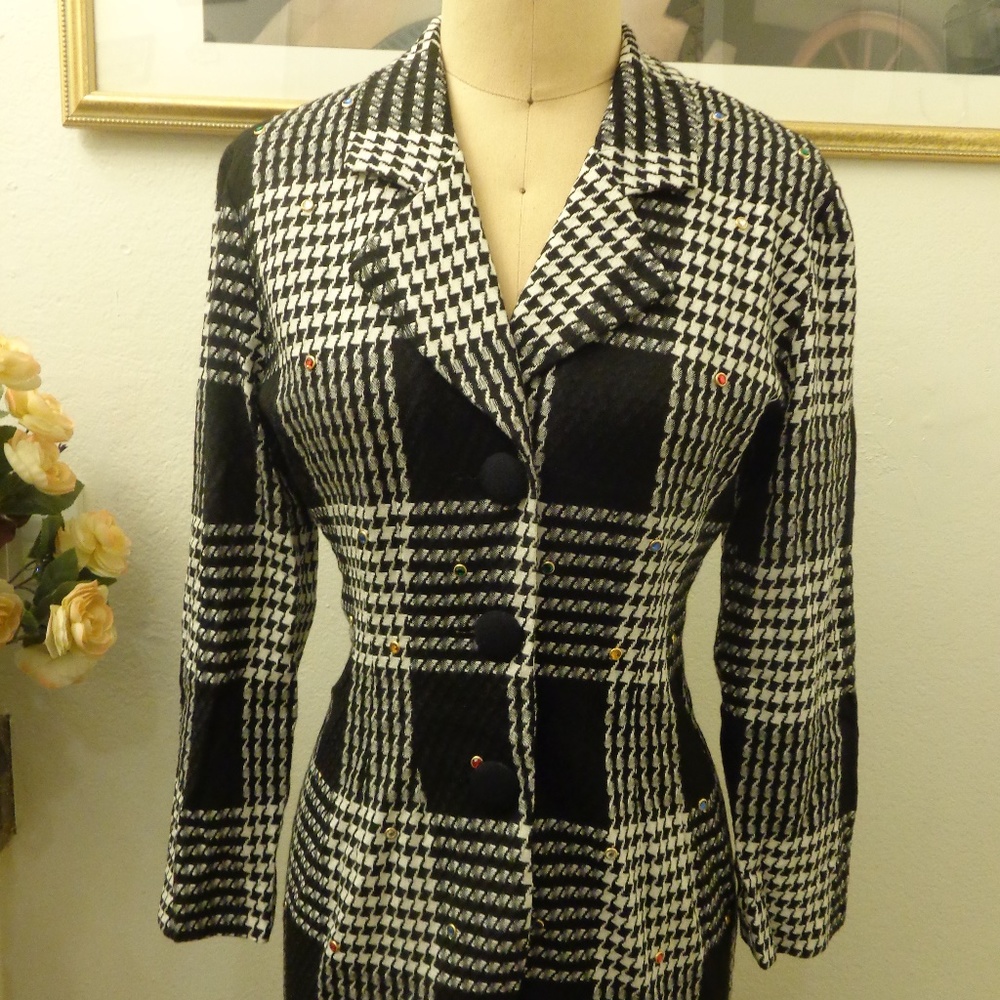DB Designs Vintage Black and White Blazer Jacket